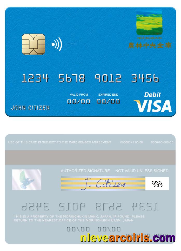 Japan Norinchukin Bank visa debit card